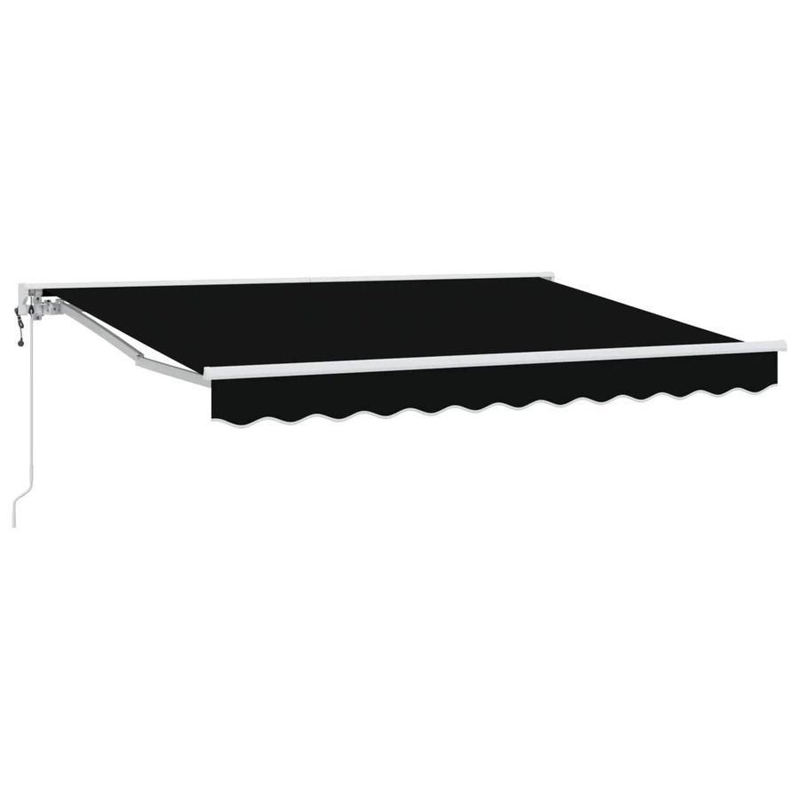 vidaXL Elektrische Ausziehbare Markise Schwarz mit Fernbedienung, B: 350 cm, T: 250 cm - Bild 2