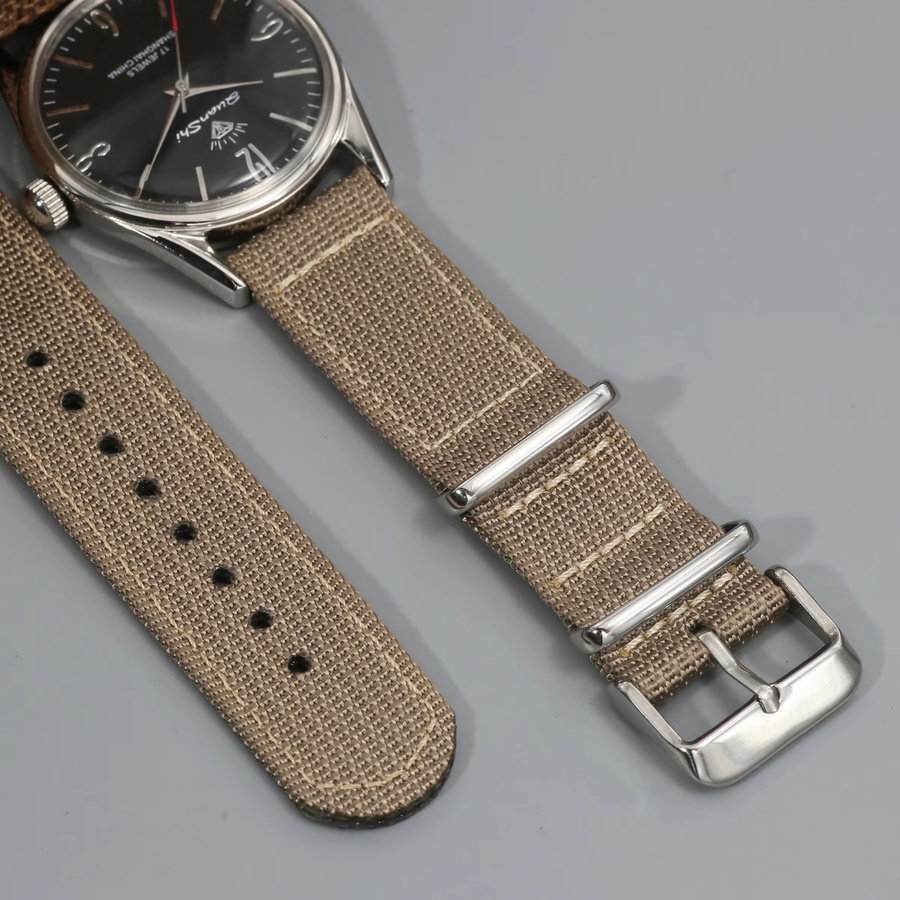 HEIMDALLR Armbanduhr, Handaufzug, Edelstahl, 38 mm, Herren, Schwarz - Bild 4