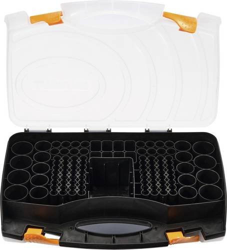 VOLTCRAFT GD BSB01 Batteriebox, transparent, für AAA, AA, C, D, 9V und Knopfzellen, B/T/H: 35 x 9 cm - Bild 1