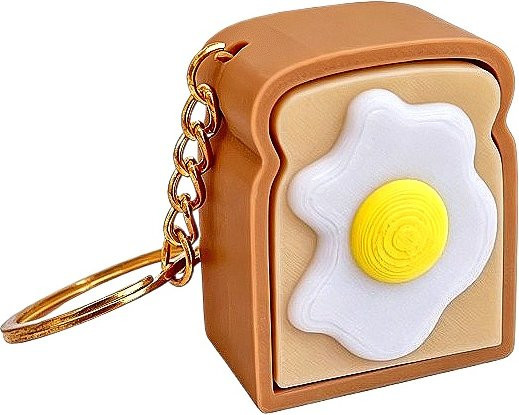 Bandai Schlüsselanhänger, 3D-Druck Toast-Omelett, Cartoon - Bild 1
