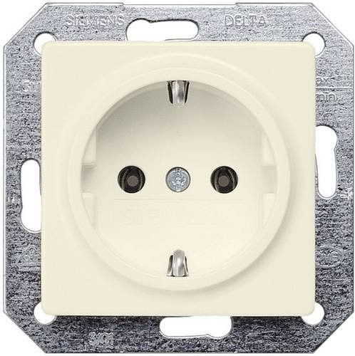 Siemens Schuko-Steckdose Delta Plus in Creme-Weiß 5UB1551 - Bild 1