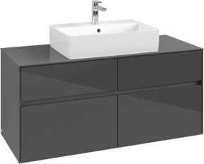V&B Waschtischunterschrank Collaro in Glossy Grey mit mittiger Waschtischplatzierung, B/T/H: 120 x 54,8 x 50 cm - Bild 1