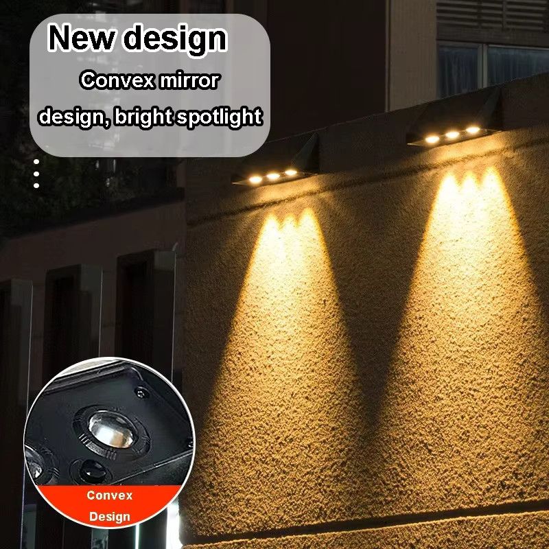 LINYILIGHT Solar-Wandleuchte für den Außenbereich mit integriertem LED-Licht, wasserdicht und solarbetrieben für Veranda, Balkon und Garten - Bild 4