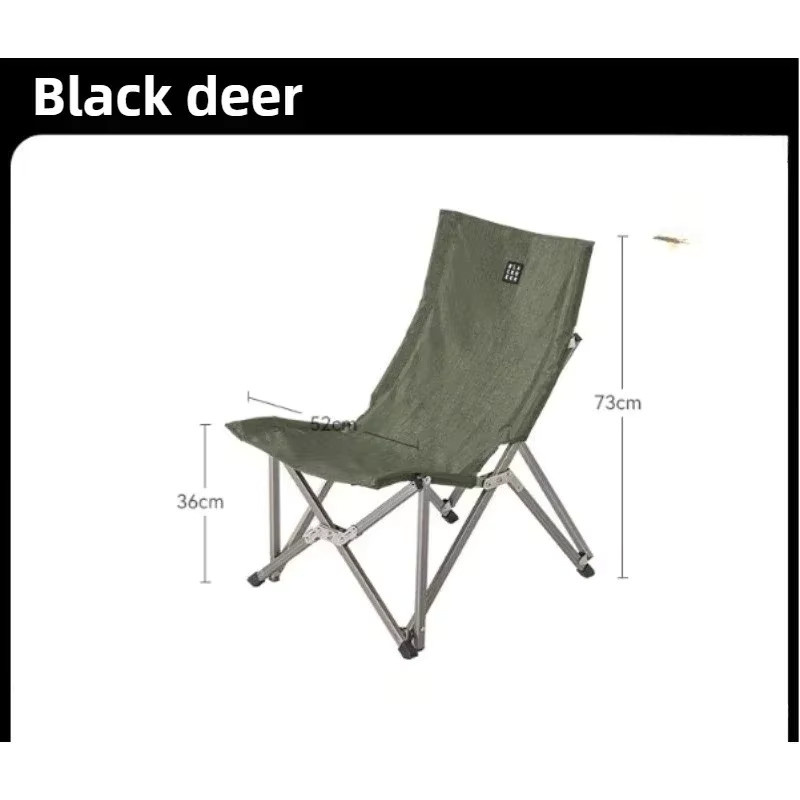 Blackdeer Klappstuhl für Camping und Angeln aus Aluminiumlegierung in Grün mit Rückenlehne und Armlehnen - Bild 2