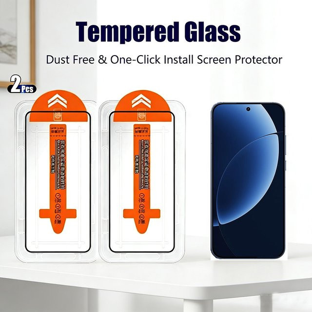 2 Stück Lionxi HD-Displayschutzfolie aus gehärtetem Glas für Realme GT 8 Pro 7 7T GT5 GT2 Pro Neo7 Turbo Neo5 SE Neo7x Neo 3 3T 2 2T, transparent, staubdicht - Bild 1