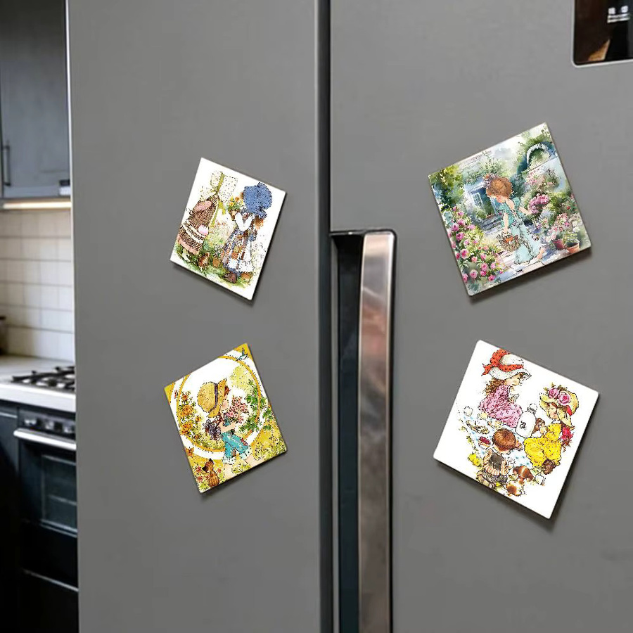Sarah Kay Kühlschrankmagnete mit bunten Cartoon-Tieren für Kinder in quadratischer Form - Bild 3