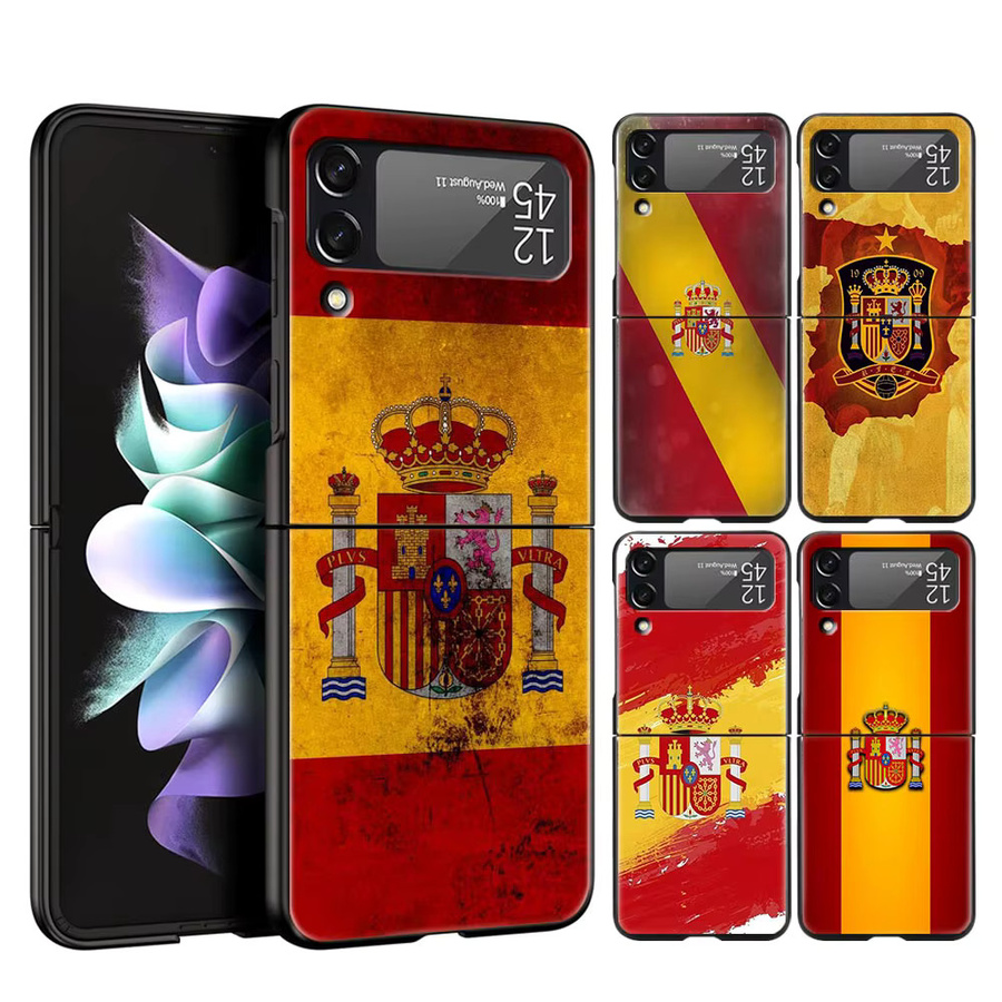 Handyhülle mit Spanien Flagge für Samsung Galaxy Z Flip3, Z Flip4 und Z Flip5 in Schwarz - Bild 3