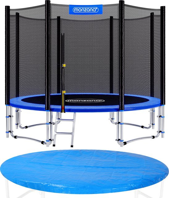 MONZANA Trampolin Ø305cm mit Sicherheitsnetz TÜV SÜD GS Abdeckung - Bild 1