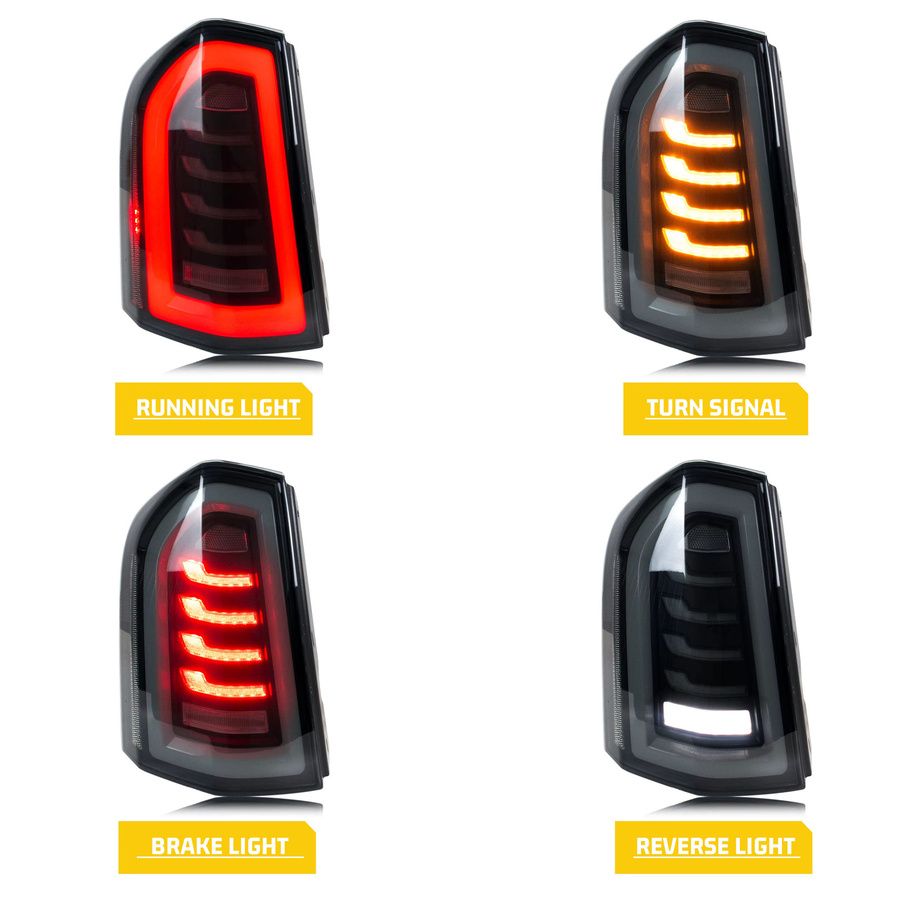LED-Rückleuchten für Chrysler 300 300C 300S 2011–2014 mit sequentiellen Blinkern und dynamischer Animation in Rot - Bild 2