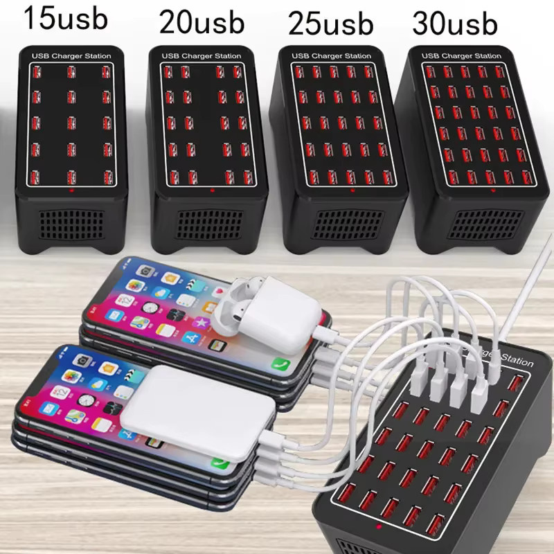 ILEPO USB-Schnellladestation mit 150 W und USB-A Ports in Schwarz als Universal Wand- und Desktop-Ladestation für dein Handy - Bild 5