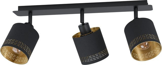 Eglo Esteperra 3er Spot Deckenleuchte in Schwarz-Gold mit E27 Fassung - Bild 1