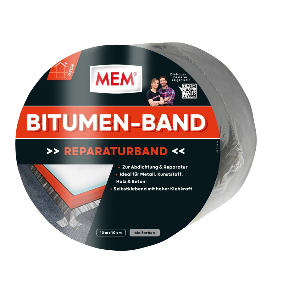 MEM Bitumen-Band Blei in Schwarz und Grau, Breite: 10 cm, Länge: 10 m - Bild 2