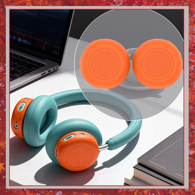 Weiche Silikon-Ohrpolster für CMF by Nothing Headphone Pro, schwarz, waschbare und schweißfeste Ohrmuschelabdeckung - Bild 1
