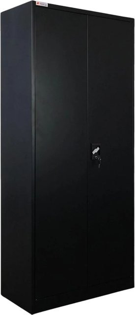 PROREGAL Flügeltürenschrank ELEPHANT in Schwarz, 2 Türen mit Kleiderstange und Schloss, H x B x T: 180 x 80 x 40 cm - Bild 1