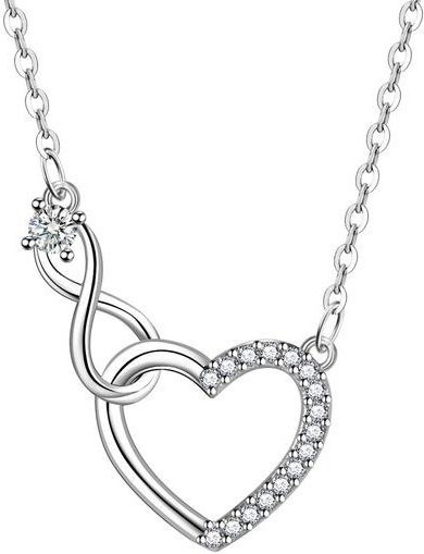 Gaabou Halskette 925 Silber, Zirkonia, Herz, Damen - Bild 1