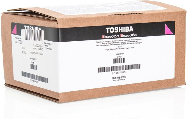 Toshiba Original Tonerpatrone T 305PM-R in Magenta für e-STUDIO 305, 305CP und 305CS - Bild 1