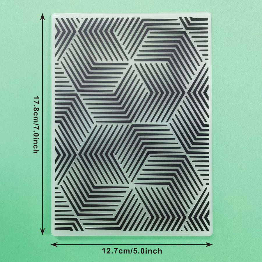 Prägeordner mit sechseckigem geometrischem Muster für DIY-Karten und Fotoalben aus Kunststoff - Bild 2