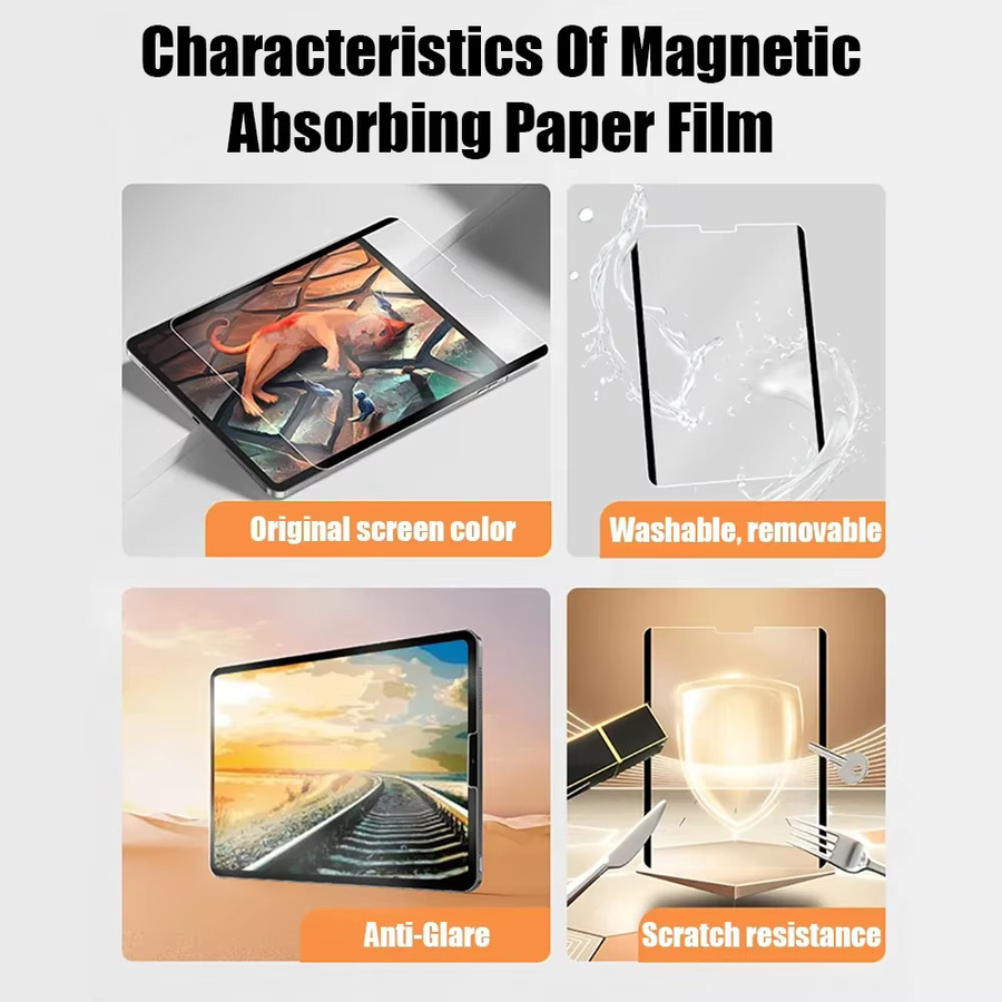 Magnetische Schutzfolie für Apple iPad in Transparent für verschiedene Generationen und Modelle - Bild 2