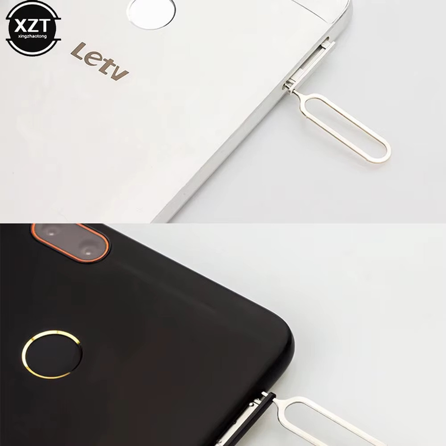 10 Stück SIM-Karten-Auswurfwerkzeug Set von WYMECT in Silber für iPhone, Samsung, Xiaomi und Huawei - Bild 3