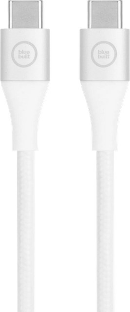 BlueBuilt USB-C-auf-USB-C-Kabel aus Nylon in Weiß, 3 m - Bild 1