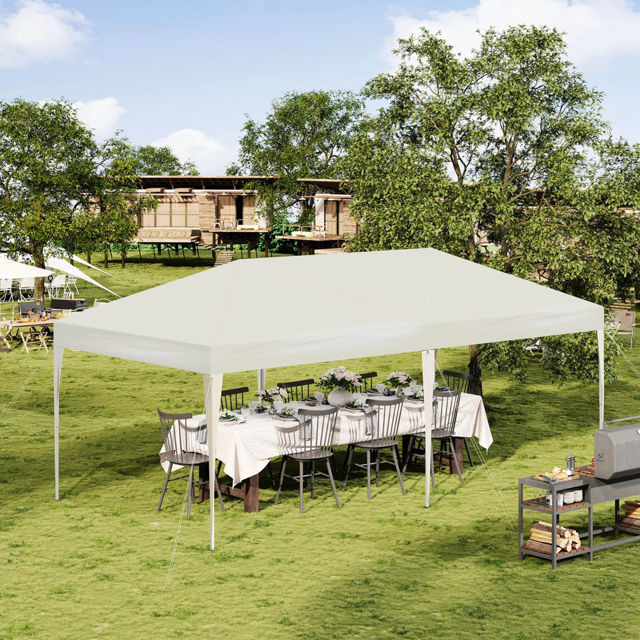 Eugad Gartenpavillon Pop-Up Faltzelt mit 6 Seitenwänden in Anthrazit, B/T/H: 600 x 300 x 250 cm - Bild 1
