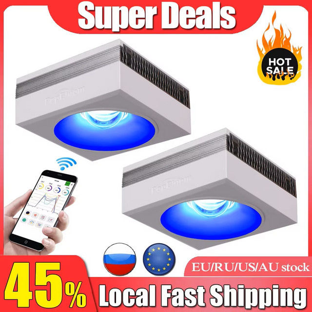 PopBloom RL90 WiFi LED-Aquariumbeleuchtung Vollspektrum Riffbeleuchtung für Meerwasser-Korallenwachstum - Bild 1
