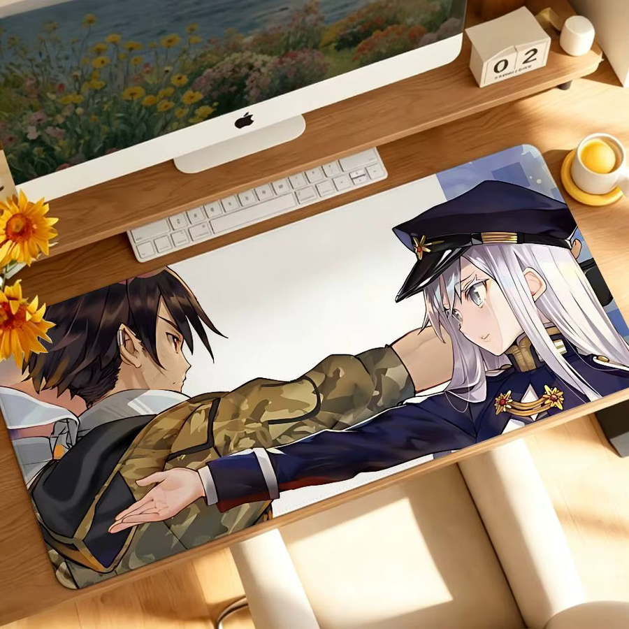 Bilibili Anime 86 Eighty Six Gaming-Mauspad in Multicolour, rutschfeste Schreibtischunterlage mit genähtem Rand für Computer und Tastatur - Bild 5