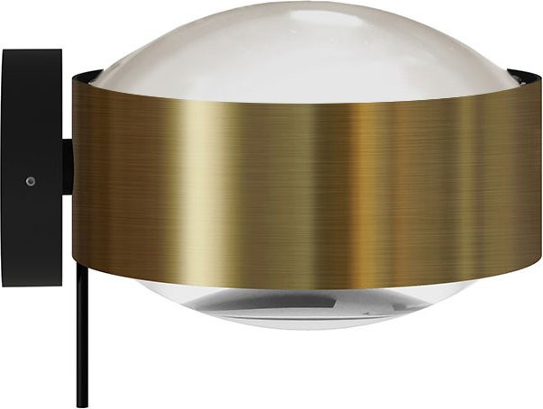 Top Light Puk! 160 Wall Avantgarde LED-Wandleuchte in Messing gebürstet und Schwarz matt mit warmweißem Licht (2700K) - Bild 1
