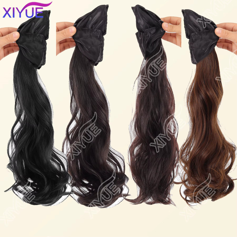 XIYUE Clip-in Pferdeschwanz-Haarteil, lockig, gewellt, Damen - Bild 5