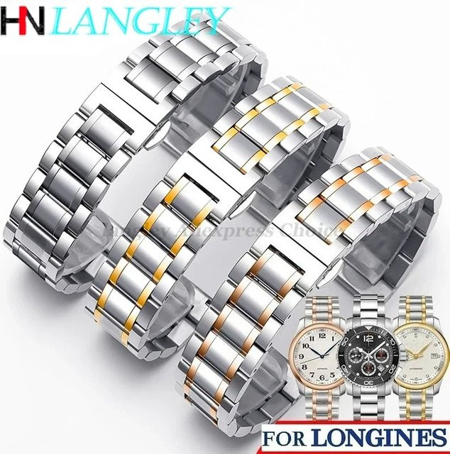 LONGINES Uhrenarmband Edelstahl, Silber, Unisex - Bild 1