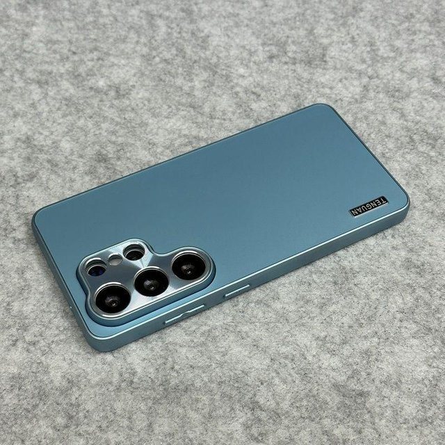 Aluminium Schutzhülle in Matt-Optik für Samsung Galaxy S26 Ultra, S25 Ultra, S24 Ultra, S23 Ultra und S26 Plus in Silber oder Blau - Bild 1