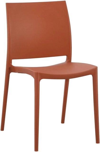 CLP Gartenstuhl Meton in Terracotta, stapelbarer Outdoor-Gartensessel aus Kunststoff, wetterfest und UV-beständig - Bild 1