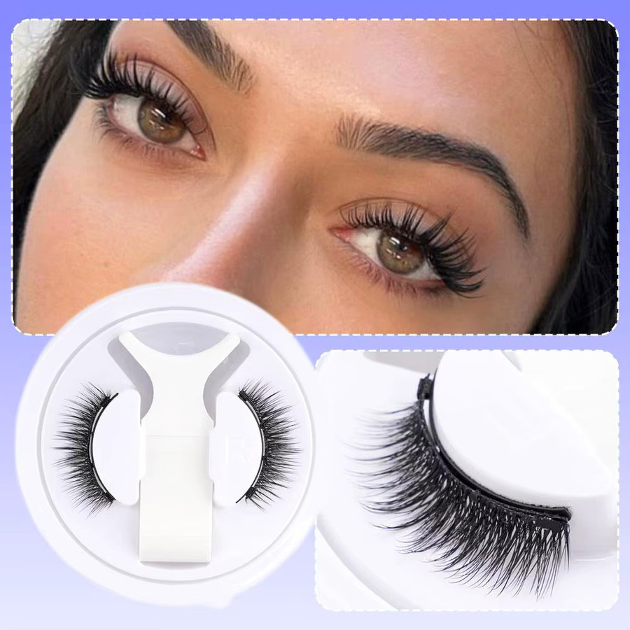 Magnetische falsche Wimpern, 3D-Kunstwimpern, Schwarz, Damen, 1 Paar - Bild 4