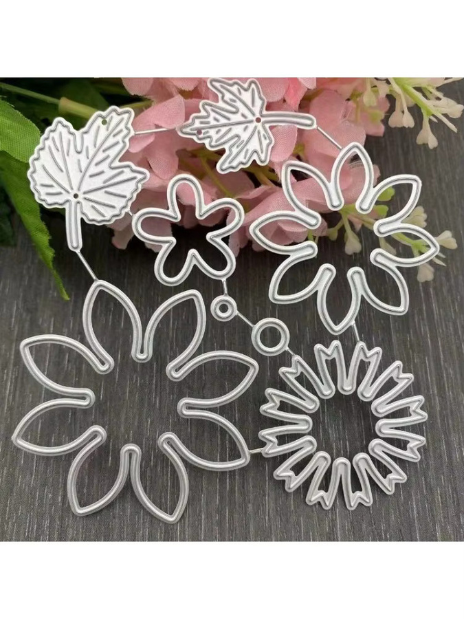 Metall-Blumenmuster Stanzform in Silber für Scrapbooking und DIY-Bastelarbeiten - Bild 4