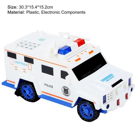 Amusedly Spardose in Hummer-Polizeiauto-Form aus Kunststoff für Kinder - Bild 1