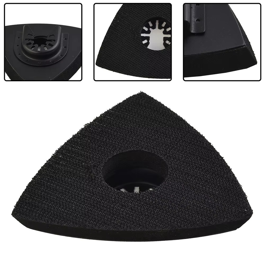 DAZZLEEX Dreieckiges Multi Tool Schleifpad mit Quick Release für oszillierende Multischleifer zum Polieren von Holz und Metall, Schwarz, Durchmesser: 80 mm, 90 mm oder 93 mm - Bild 3