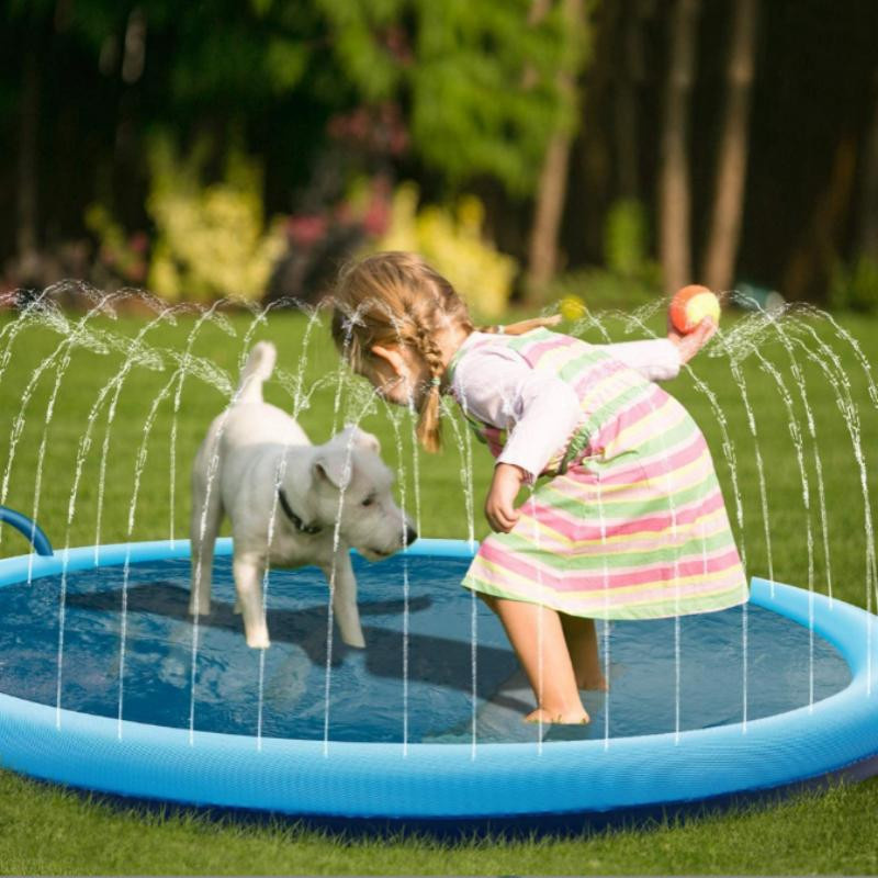 Rutschfeste und verdickte Haustier-Sprühmatte von Yiran Furniture für Hunde und Kinder, zusammenklappbarer Outdoor-Pool zur einfachen Reinigung - Bild 3