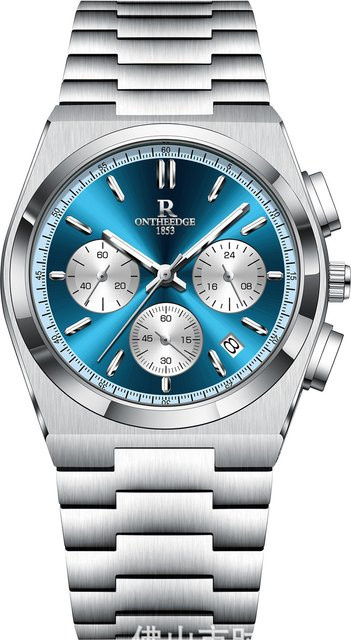 ONTHEEDGE Armbanduhr Edelstahl, Quarz, Blau, Bicolor, Herren - Bild 1