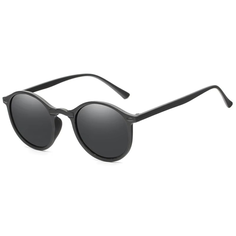 AFOFOO Sonnenbrille, rund, Vollrand, Kunststoff, schwarz, unisex, polarisiert - Bild 1