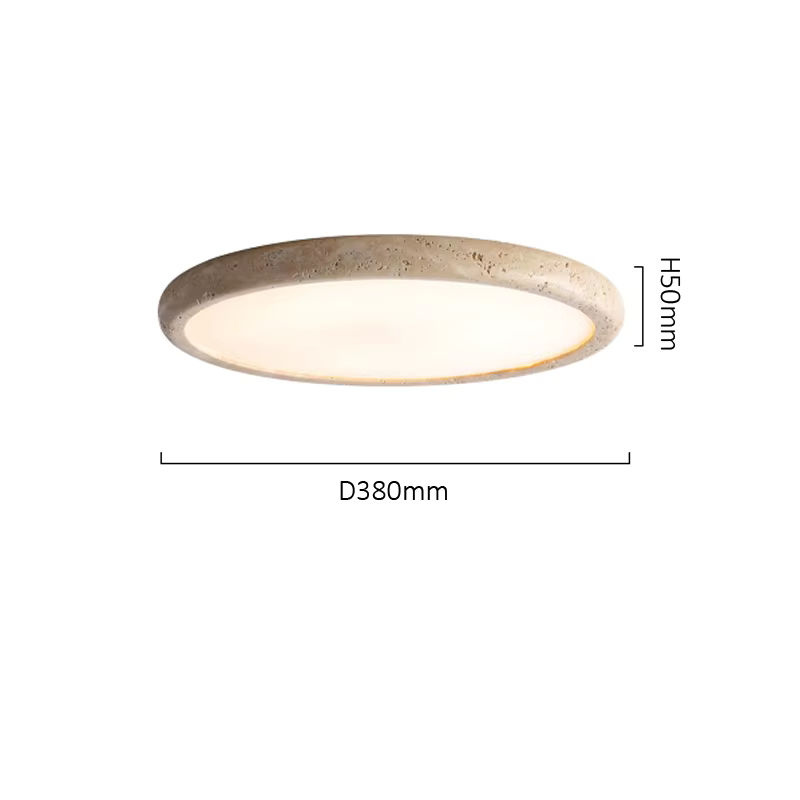 Moderne LED-Deckenleuchte von juhaw aus beige Travertin für Wohnzimmer, Korridor und Restaurant, 15 W - Bild 2