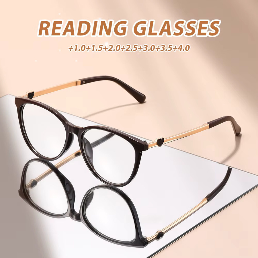 Oyalie Lesebrille, Vollrand, Round, Metall, transparent - Bild 1