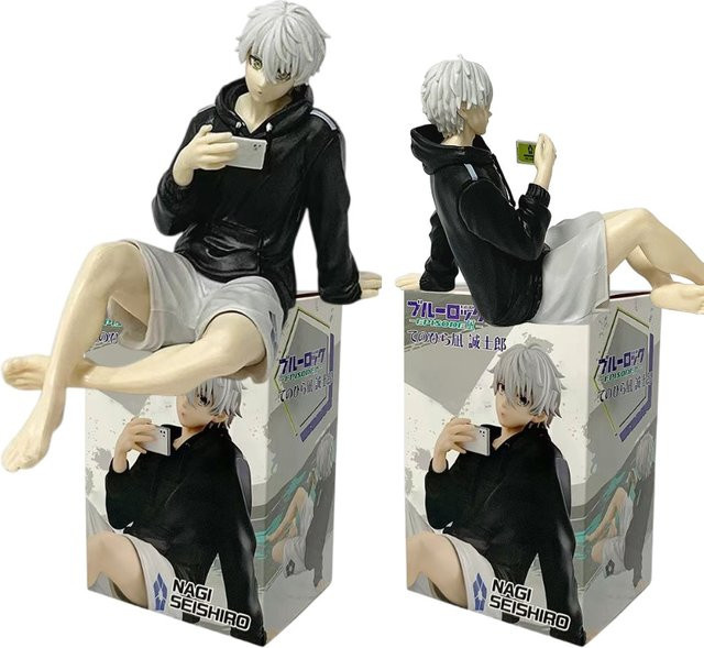Bandai Blue Lock Nagi Seishiro, Sitzende Selfie-Puppe, Modellfigur, 8,5cm - Bild 1