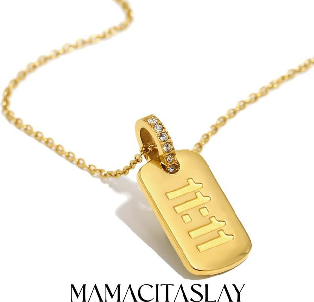 MamacitaSlay Halskette, Edelstahl, 18K vergoldet, Zirkonia, Damen - Bild 1