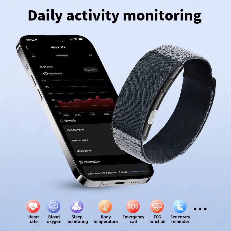 LIGE Smartwatch mit EKG und Herzfrequenzmessung, Fitness Tracker für Männer und Frauen, Schwarz - Bild 2