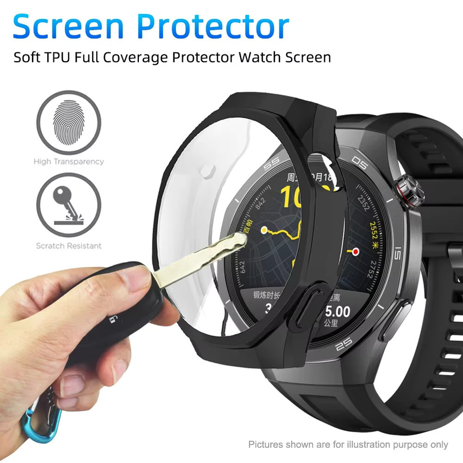 FancyWrist TPU-Hülle für Huawei Watch 5, GT5 und GT5 Pro (41 mm, 42 mm, 46 mm) mit Displayschutzfolie, transparent - Bild 5