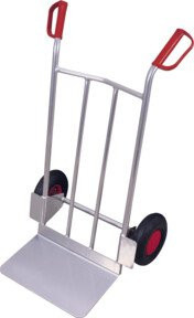 VARIOfit Aluminiumkarre niedrig mit Luftbereifung und Schaufel, B/H/T: 48 x 30 cm - Bild 1