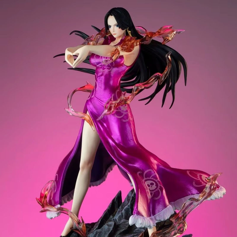 Bandai One Piece Boa Hancock Fingerherz Anime Figur Modellstatue in Rosa, Höhe: 24 cm - Bild 4