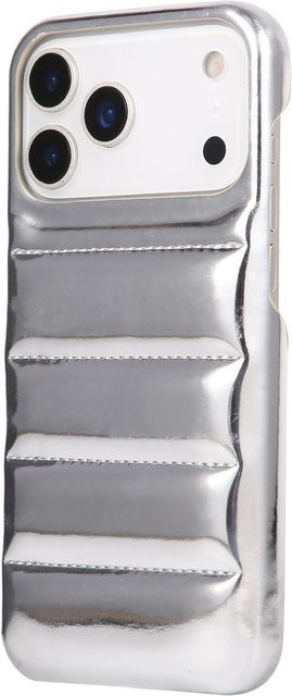 Stoßfeste iPhone 17 Handyhülle im Aurora Daunenjacke Design mit Laser-Effekt für iPhone 17 Pro und iPhone 17 Air, Farbe Silber - Bild 1