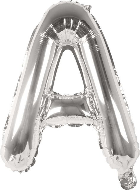 Rico Design Folienballon Buchstabe A in Silber, Höhe: 36 cm - Bild 1