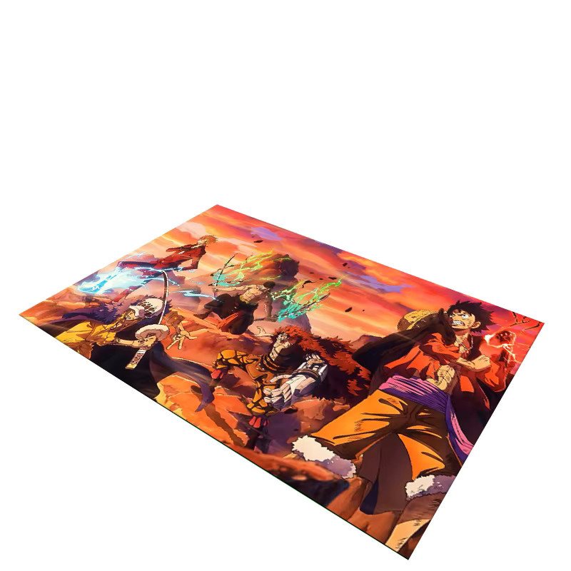 MINISO Anime Zoro One Piece Cartoon-Teppich, rutschfeste Bodenmatte für Kinderzimmer, Schlafzimmer und Wohnzimmer, mehrfarbig - Bild 2